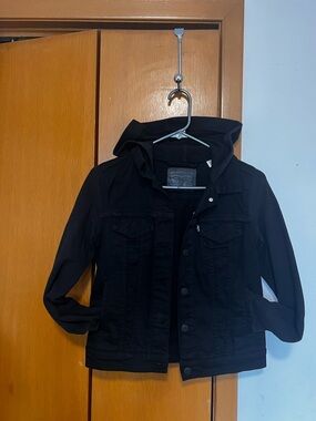 Levi's Black Hooded Utility Denim Jacket